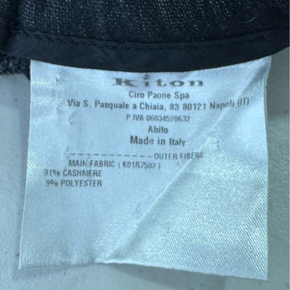 Kiton Men Cashmere Blend Black Pull On Pant Size 48 US 32 - Picture 6 of 9